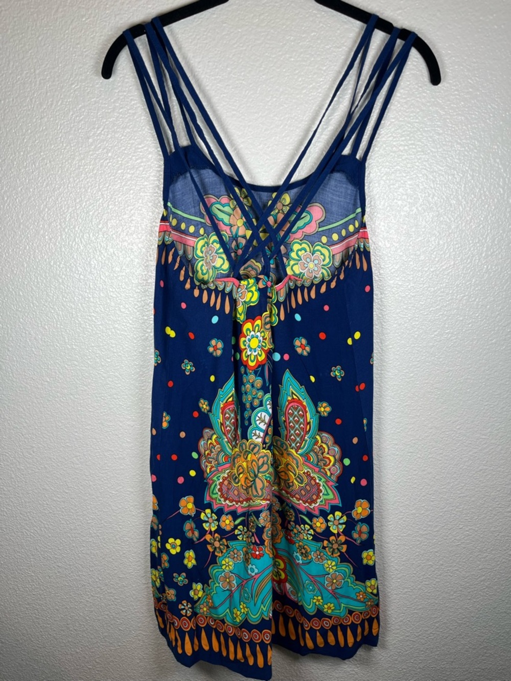Nanette Lepore Utopia Multicolor Floral Print Crossback Swim Coverup Dress MD - Picture 6 of 9